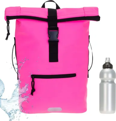 Produktbild von Rucksack Freizeitrucksack Damen Mädchen Plane Time Bag Evo 24 L Kurierrucksack Roll-Top Signalfarbe e bike Tasche Elephant 12825 NEON PINK