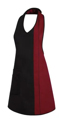 Produktbild von Leiber Latzschürze Farbe schwarz/bordeaux Größe 34, 11/2540/1021
