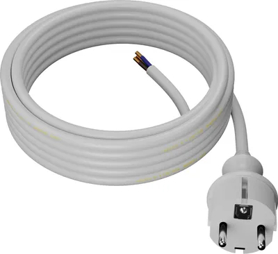 Produktbild von Awtools przewód z wtyczką 5m 3x1,5 biały h05vv-f
