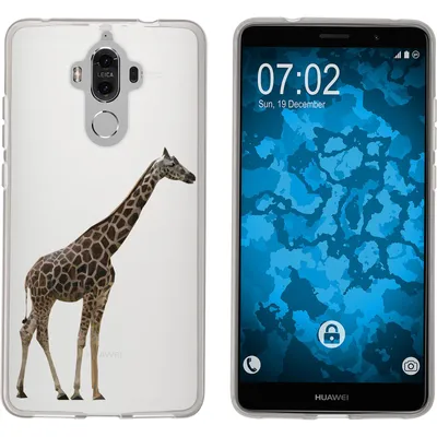 Produktbild von PhoneNatic Case kompatibel mit Huawei Mate 9 Silikon-Hülle Vektor Tiere Giraffe M8