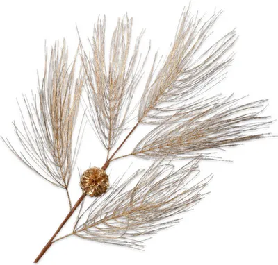 Productafbeelding van Silk-ka Kunstbloem - Zijden takje - Gipskruid in goud - 96 cm