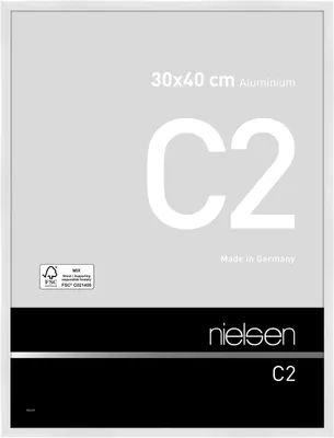 Immagine prodotto di Cornice per foto in alluminio Nielsen C2 bianco lucido 30x40 cm con vetro acrilico