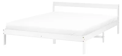 Obrázek produktu pro BELIANI Postel bílá borovicové dřevo 160 x 200 cm s čelem lamelovým rošt moderní skandinávský styl ložnice dětský pokoj
