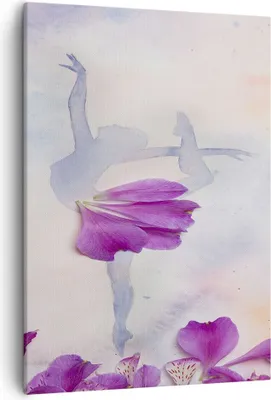 Produktbild von Bild auf Leinwand - Leinwandbild - Einteilig - Ballett Blumen Mädchen Eleganz - 50x70cm - Wand Bild - Wanddeko - Wandbilder - Leinwanddruck - Wanddekoration - Leinwand bilder - Wandbild - PA50x70-3104