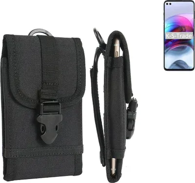 Produktbild von K-S-Trade Holster Handy Hülle kompatibel mit Motorola Edge S Holster Handytasche Gürtel Tasche Schutz Hülle Robust Outdoor schwarz
