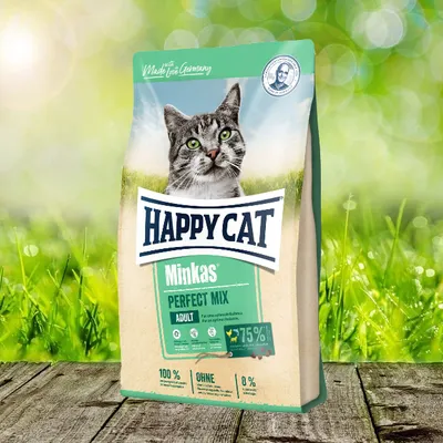 Produktbild von HappyCat 10kg Minkas Perfect Mix Geflügel & Fisch & Lamm
