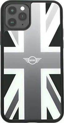 Produktbild von Mini, iPhone 11 Pro TPU-Hülle mit Union Jack-Motiv auf der Rückseite, Weiß / Schwarz