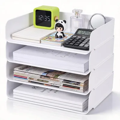 Immagine prodotto di Organizzatore per documenti a 4 scomparti, impilabile