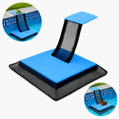 Produktbild von Tier-Rettungsrampe für Pool – Schwimmbad Escape Ramp für Frösche, Eidechsen, Enten, Schlangen, Mäuse & andere kleine Tiere – Pool-Zubehör, Blau