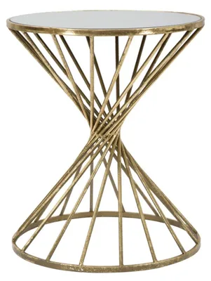 Zdjęcie produktu dla o Ferretti stolik boczny Hypnos Ø 42x50 cm złoty