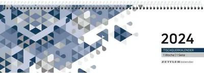Produktbild von Tischquerkalender blau 1W/1S 2024 29,6x9,9