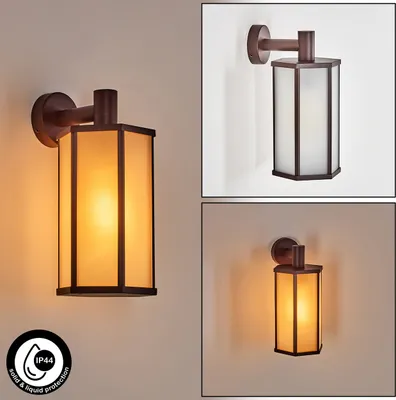 Produktbild von Atri Außenleuchte aus Metall/Glas in Rostfarben/Milchglas