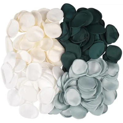 200 künstliche Rosenblätter aus Seide, 4 Farben, 3-4 cm