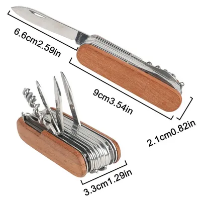 Image de Outil multifonction - Porte-clés - 17 en 1 - Acier inoxydable - Pliable - Ciseaux - Tournevis - Décapsuleur