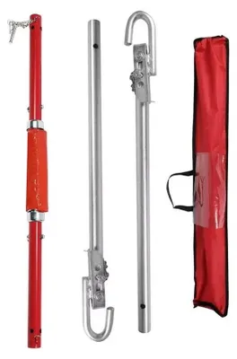 Produktbild von Abschleppstange aus legiertem Stahl Silber Zugkraft 3000 kg mit Federdämpfung und Tragetasche