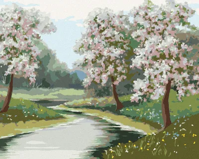 Produktbild von Zuty - Malen nach Zahlen - FRÜHLINGSSTIMMUNG IM WALD, 40x50 cm, ohne Keilrahmen