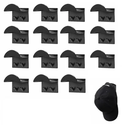 Cap-Halter für die Wand, 15 Stück, Hut-Organizer, schwarz
