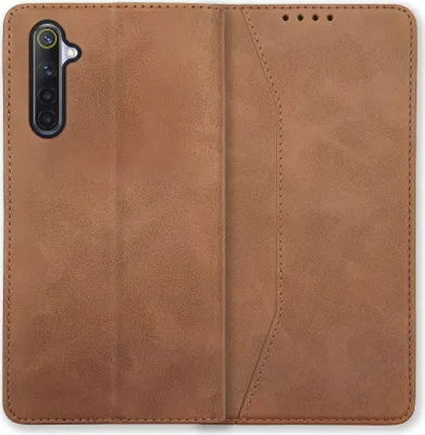 Produktbild von Bookstyle 'Premium' Schutzhülle Klapphülle Schutztasche Etui Cover für Realme 6 / 6S - Braun
