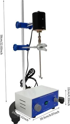 Produktbild von Labormischer - Elektrischer Overhead-Rührer - 60 W - 220 V - 0–2800 U/min - Timer 0–120 min - Weiß