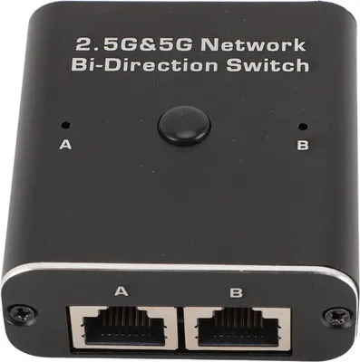 Obrázok produktu pre 2.5G 5G sieťový obojsmerný prepínač 2 v 1 výstupe alebo 1 v 2 výstupoch Dvojcestný 2 portový RJ45 interný externý sieťový prepínač adaptér