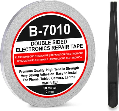 Produktbild von MMOBIEL 2mm Doppelseitiges Klebeband Tape 50m Rolle (WEIß) für Handy/Tablet Reparatur