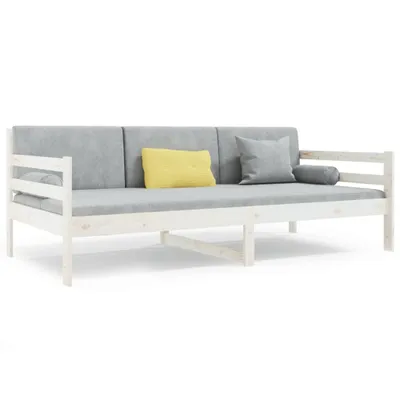 Zdjęcie produktu dla vidaXL Łóżko dzienne bez materaca białe 80x200 cm lite drewno sosnowe