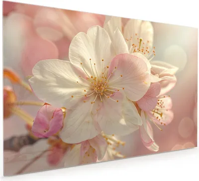 Produktbild von Küchenrückwand Spritzschutz Glas mit Motiv Blühende Blüten 40 x 40 cm