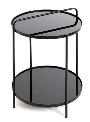 Produktbild von HAKU Möbel Beistelltisch Glas schwarz 38,0 x 38,0 x 51,0 cm