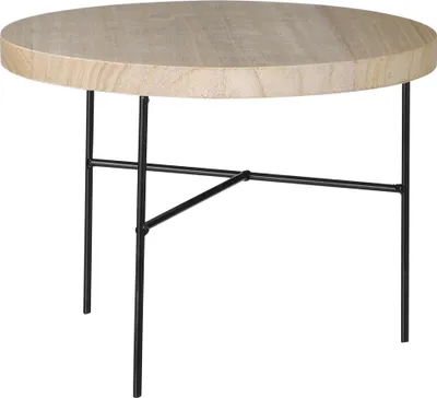 Produktbild von Couchtisch CESAR Naturfarben Holz Metall Höhe 19,5cm Ø 26cm