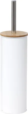 Immagine prodotto di Scopino Tendance in metallo bianco bambù 9,6x9,6x39,5 cm