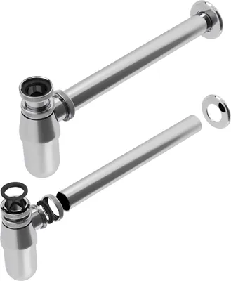 Produktbild von Waschbecken Siphon Messing Waschbecken Chrom Rund 1