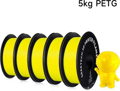 Obrázek produktu pro Filament pro 3D tiskárny – PETG – cívka 343 m – vakuově balené – pro FDM 3D tiskárny – žlutá