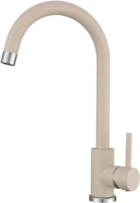 Produktbild von VBChome Küchenarmatur Beige Granitoptik 360° drehbar – Einhebel Mischbatterie für Spüle, Wasserhahn modern für Spültisch
