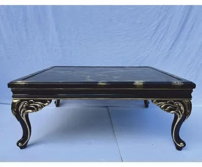 Produktbild von Casa Padrino Luxus Barock Couchtisch Schwarz / Gold 108 cm - Wohnzimmer Möbel im Barockstil