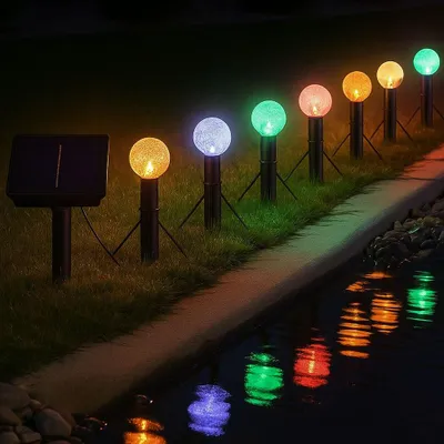 Produktbild von LED Solar Steckleuchten, Erdspieß, RGB Farbwechsler, L 770cm