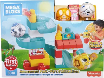 Obrázek produktu pro Hrací sada Mega Bloks GKX70 Zábavní park s velkými stavebními bloky a skluzavkami
