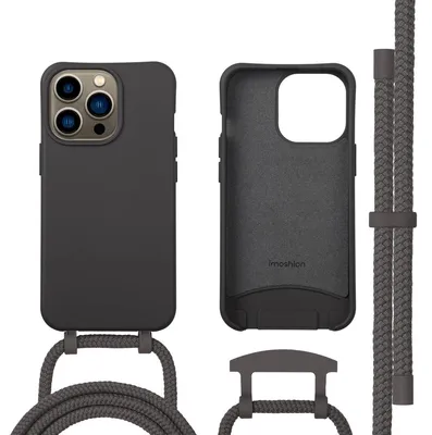 Obrázok produktu pre imoshion Farebný zadný kryt s odnímateľným reťazom na mobil a MagSafe iPhone 13 Pro – Black Coffee