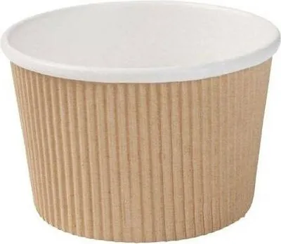 Produktbild von Suppenbecher aus Wellpappe, 375 ml, Durchmesser 115 mm, 25 Stück.