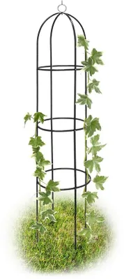 Produktbild von Famanu Rankhilfe Obelisk aus Metall mit Beschichtung - 190 cm, wetterfest, grün