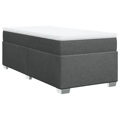Produktbild von Boxspringbett mit Matratze Dunkelgrau 90x190 cm Stoff