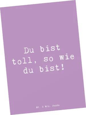 Produktbild von Mr. & Mrs. Panda Postkarte Spruch Schulanfang Einzigartig - Lavendeltraum - Geschenk, Vertrauem, Schulbeginn, Lebensfreude, bildkarte, Postkarten, Grußkarte, Zuversicht