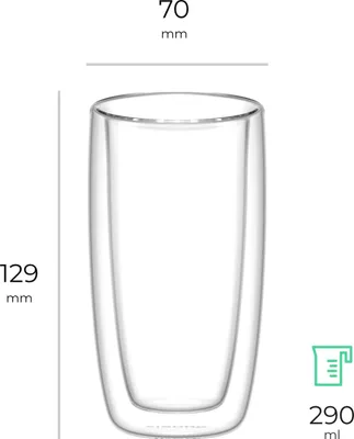 Obrázok produktu pre Siguro Termosklenica Caffe Latte, 290 ml, 2ks