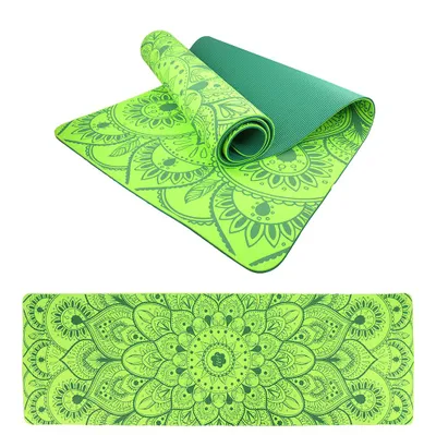 Imagen del producto de Esterilla LIFEFIT® YOGA MAT MANDALA DUO, 183x58x0,6 cm, color verde