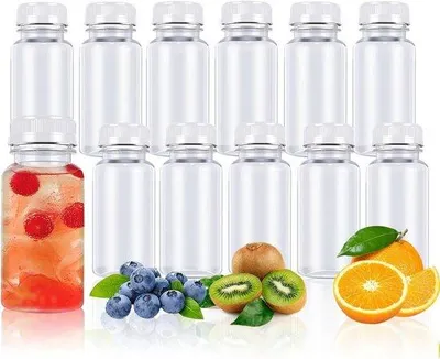 Obrázek produktu pro Malé plastové lahvičky o objemu 100 ml s víčkem, balení po 12 kusech