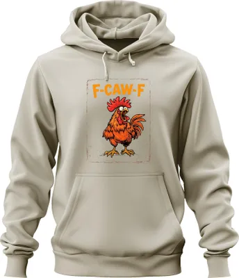 Obrázek produktu pro F-CAW-F Vtipné rčení o kohoutovi na farmě vintage retro meme uni mikina s kapucí, příroda, L