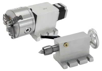 Productafbeelding van CNC-draaitafel, overbrengingsverhouding 50:1, 4-klauwboorklem, K11-130mm, overbrengingsverhouding 50:1