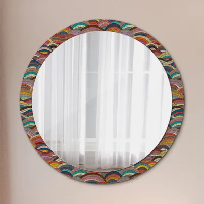 Obrázok produktu pre Ø100cm Moderné zrkadlo - nástenné zrkadlo na stenu - spálňa - bohémsky ornament