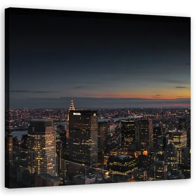 Produktbild von Leinwandbild städte & architektur - schwarz 50x50 cm Feeby schwarz wandbild bereit zum aufhängen