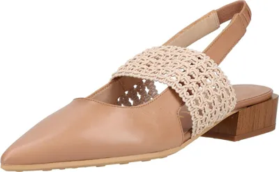 Produktbild von Hispanitas Pumps aus Leder mit geschlossener Vorderpartie und stabilem Blockabsatz