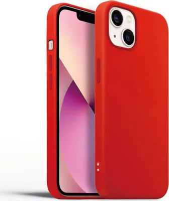Obrázok produktu pre Červené Silikónové Puzdro Pre Iphone 13 6,1'